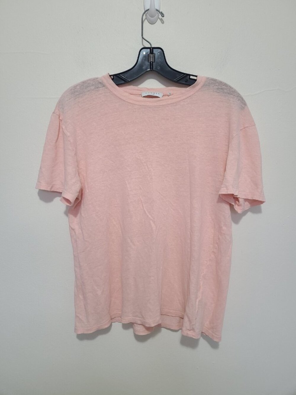 Sandro Linen T Shirt Top Pink Size S